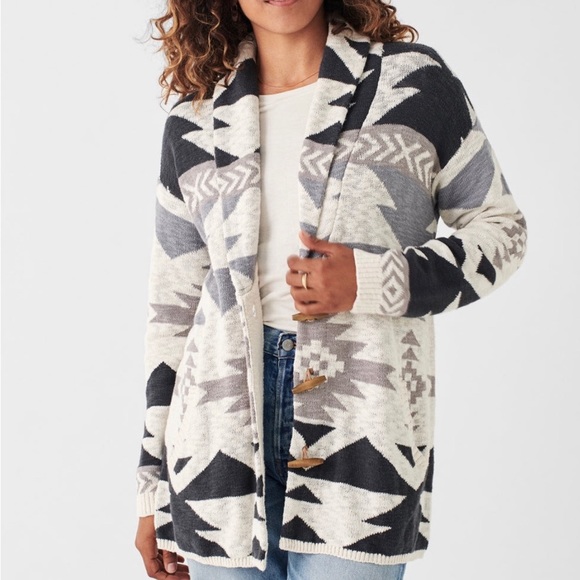 Faherty Sweaters - Faherty Doug Goodfeather Lodge Cardigan Sweater Size S